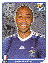 Thierry Henry France samolepka Panini World Cup 2010 #103